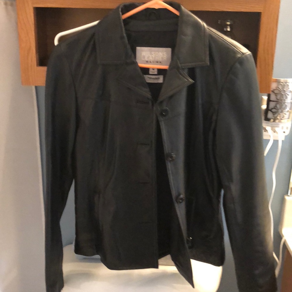 Leather coat